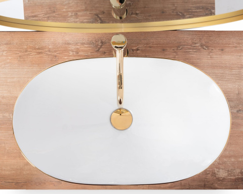 Rea Umywalka nablatowa Royal Gold Edge REA-U8570