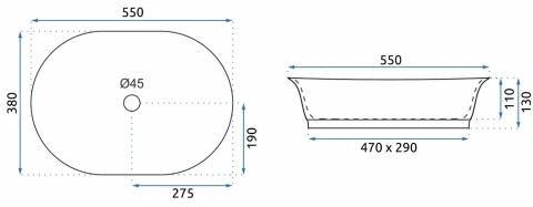Rea Umywalka nablatowa WILMA RUSTIC REA-U3305