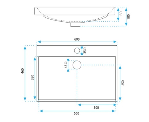 Rea Umywalka wpuszczana Mandy REA-U3326