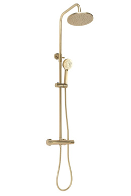 Rea ZESTAW PRYSZNICOWY Z TERMOSTATEM PAROT Złoty Szczotkowany REA-P2323