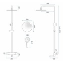 Rea Zestaw Prysznicowy Natryskowy z termostatem Lungo Złoty Szczotkowany REA-P6604