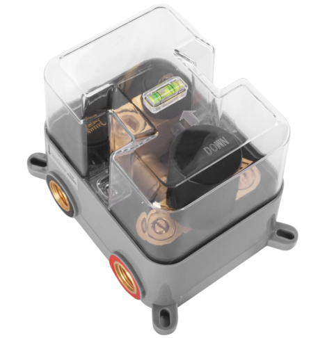 Rea Zestaw Prysznicowy Podtynkowy z termostatem LUNGO Złoty szczotkowany + BOX REA-P8551