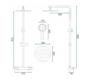 Rea Zestaw Prysznicowy z termostatem Bliss złoty szczotkowany REA-P8413