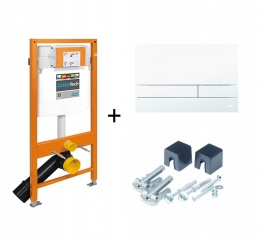 Werit / Jomo JomoTech Stelaż do WC + wsporniki + przycisk Exclusive 2.0 biały 174-91100900-00/103-000000006