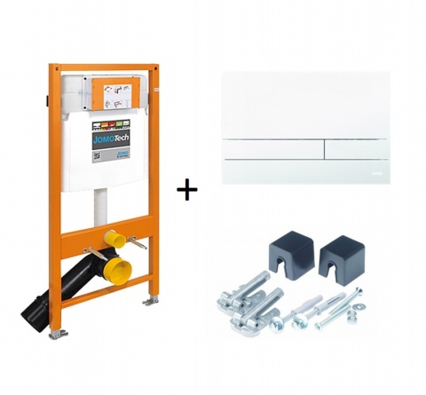 Werit / Jomo JomoTech Stelaż do WC + wsporniki + przycisk Exclusive 2.0 biały 174-91100900-00/103-000000006