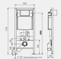 Werit / Jomo JomoTech Stelaż do WC + wsporniki + przycisk Exclusive 2.0 biały 174-91100900-00/103-000000006