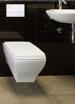 Werit/Jomo Exclusive 2.0 Przycisk WC PCV chrom połysk/czarny 167-34003618-00/102-000000151