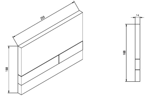 Werit/Jomo Exclusive 2.0 Przycisk WC PCV czarny mat 167-34003838-00/102-000000155