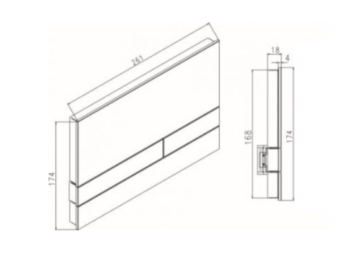 Werit/Jomo Exclusive 2.1 Przycisk WC szklany czarny mat/czarny gwieździsty 102-000000312