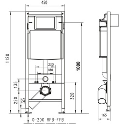 Werit/Jomo JomoTech SLKplus Stelaż WC 45 cm 103-000000012