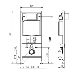 Werit/Jomo JomoTech SLKplus Stelaż WC z funkcją odsysania zapachów 103-000000013