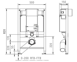 Werit/Jomo JomoTech Stelaż WC niski 82 cm 174-91300000-00/103-000000021
