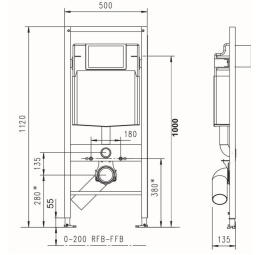 Werit/Jomo JomoTech Stelaż WC ze spłuczką podtynkową SLKplus 103-000000001