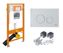 Werit/Jomo Jomotech Stelaż WC + wsporniki + przycisk WC biały 103-000000079