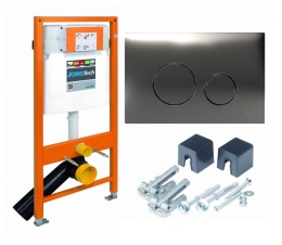 Werit/Jomo Jomotech Stelaż WC + wsporniki + przycisk WC chrom połysk 103-000000081