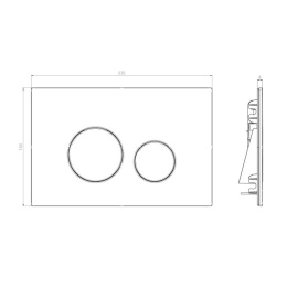 Werit/Jomo Switch Przycisk WC PCV czarny mat/miedź 102-000000440