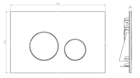 Werit/Jomo Switch Przycisk WC biały 102-000000318