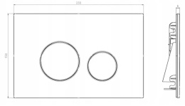 Werit/Jomo Switch Przycisk WC miedziany/czarny mat 102-000000441