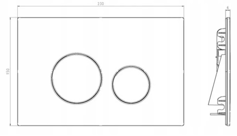 Werit/Jomo Switch Przycisk WC miedziany/czarny mat 102-000000441