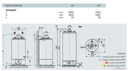 ARISTON Podgrzewacz gazowy pojemnościowy stojący SGA X 120 EE [3211167]