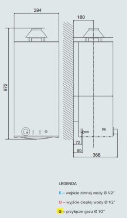 Ariston SGA MICRO 45 X EE - Gazowy podgrzewacz wody (3211193)