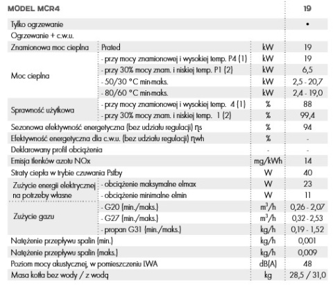 DE DIETRICH MCR4 Kocioł jednofunkcyjny gazowy kondensacyjny MCR4 19 7857044