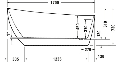 DURAVIT DuraFaro wanna wolnostojąca 170x75 cm 700567000000000