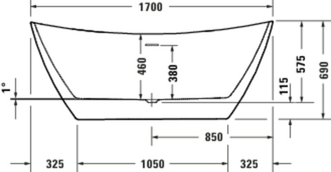 DURAVIT DuraVato wanna wolnostojąca 170x71 cm 700570000000000
