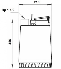 Grundfos Unilift AP12.40.08.A1 0.8kW kabel 5m - Pompa zatapialna 96001798