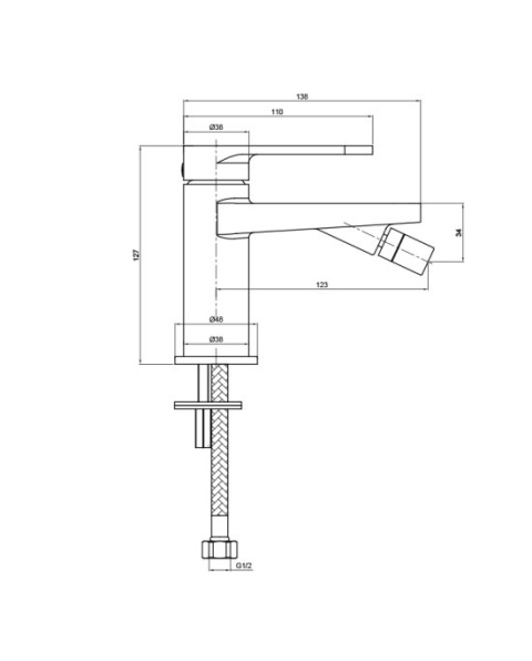 Lavita Bateria bidetowa Cetus Matt Black 5900378341857