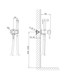 Lavita Bateria bidetowa podtynkowa Orion Brushed Gold 5900378357285