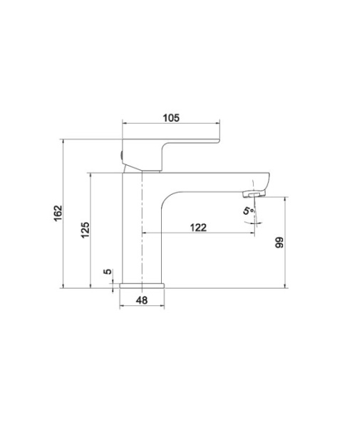 Lavita Bateria umywalkowa Aquila Matt Black 5900378342731