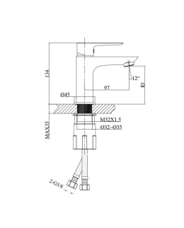 Lavita Bateria umywalkowa Spark Gunmetal 5900378341178