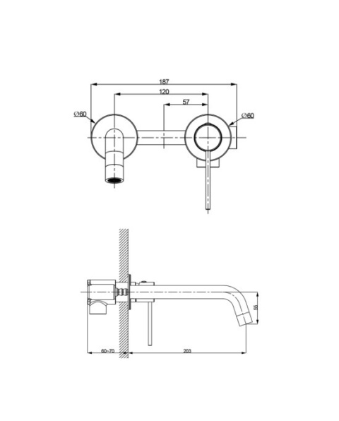 Lavita Bateria umywalkowa podtynkowa Orion Chrome 5900378341451