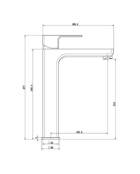 Lavita Bateria umywalkowa wysoka Aquila Chrome 5900378342786
