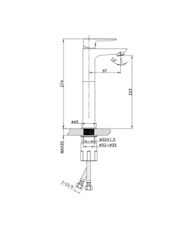 Lavita Bateria umywalkowa wysoka Spark Chrome 5900378341185