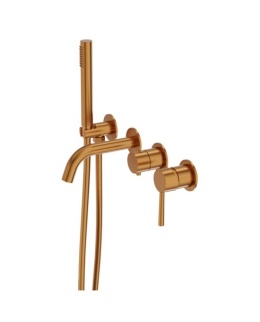 Lavita Bateria wannowa podtynkowa 4- otworowa Orion Brushed Copper 5900378357179