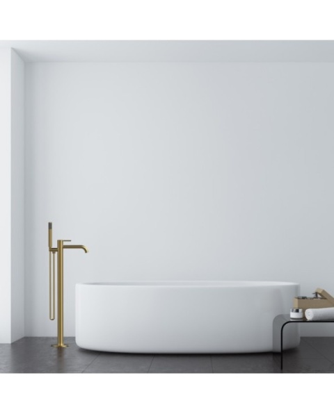 Lavita Bateria wannowa wolnostojąca Orion Brushed Gold 5900378341680