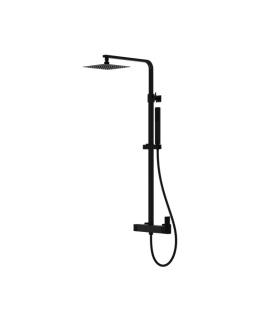 Lavita Natynkowy zestaw prysznicowy z deszczownicą Aquila Matt Black 5900378342946