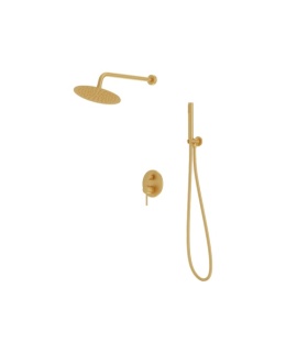 Lavita Podtynkowy zestaw prysznicowy z deszczownicą Orion Brushed Gold 5900378341598