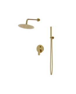 Lavita Podtynkowy zestaw prysznicowy z deszczownicą Spark Brushed Gold 5900378341925