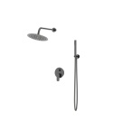 Lavita Podtynkowy zestaw prysznicowy z deszczownicą Spark Gunmetal 5900378342274