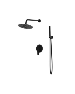 Lavita Podtynkowy zestaw prysznicowy z deszczownicą Spark Matt Black 5900378341895