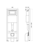 Lavita Stelaż podtynkowy do miski WC 40cm LAV 101 5908211494838