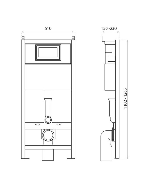 Lavita Stelaż podtynkowy do miski WC 50cm LAV 100 5908211494845