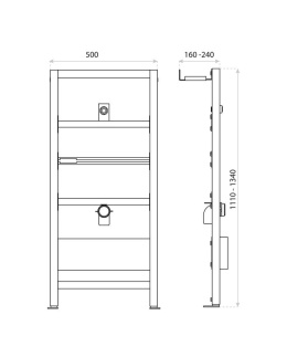 Lavita Stelaż podtynkowy do pisuaru LAV 600 5908211494876