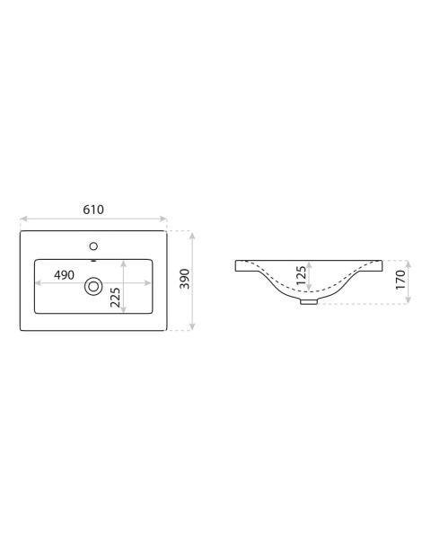 Lavita Umywalka meblowa Kalifornia 600 5908211495224