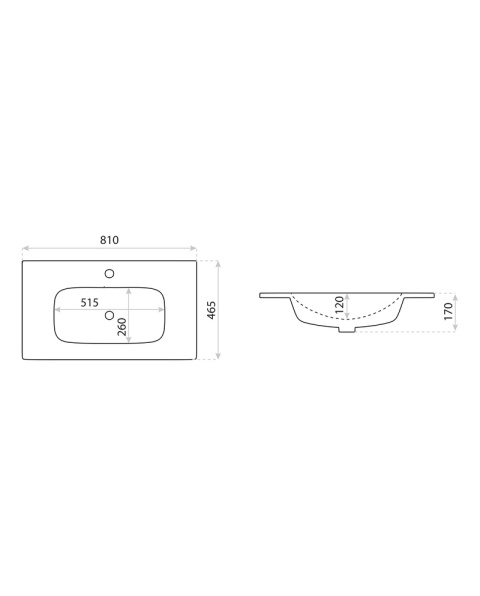 Lavita Umywalka meblowa Minnesota 800 5908211416199