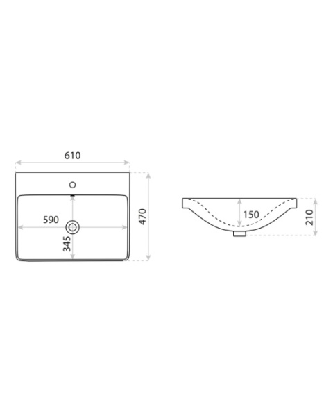 Lavita Umywalka meblowa Nevada 600 5908211406084