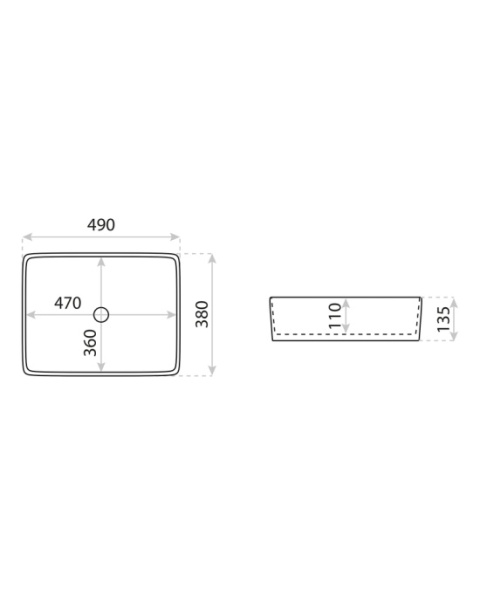Lavita Umywalka nablatowa Alegranza Black 5900378334156